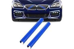 ZJRung Frontgrill Einsatz Streifen Kühlergrill Einsätze Zierleiste con Sport Emblem Kompatibel mit F20 F21 F22 F23 F30 F31 F32 F33 F34 F36 F44 F45 F46 G11 G12 G30 G31 G32 G38 GT - Blau