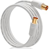 RELIAGINT RL Flex Cable 3 m Coaxial TV Antenna Extension Male/Female 75 Ohm Pure Copper Conductor for DTT, Cable TV and Satel