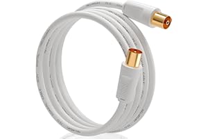 RELIAGINT RL Cable de Antena de TV Flexible, Cable de Extensión, Conductor de Cobre, Baja Pérdida, para Banda Ancha, DVB-T DVB-T2 DVB-C DVB-S DVB-S2 MF 1M