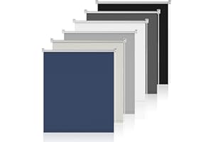 ‎SANFREE Verdunkelungsrollo ohne Bohren Klemmfix Dunkelblau B90 x H150cm-Stoffbreite 85cm Klemmrollos für Fenster ohne Bohren Fensterrollo innen ohne Bohren Sichtschutz