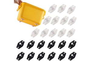 SVOCK 24 Pièces Petite Roulettes pour Meubles, Spetites Roulettes Adhésives, Roulettes Silencieuses pour Meubles Noir Et Blanc, Mini Roues à Rouleaux pour Petits Articles Ménagers