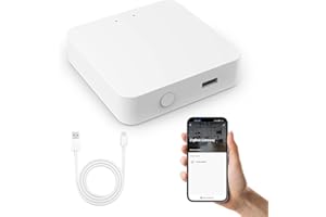 PGST Zigbee Hub, Zigbee WiFi y Bluetooth Dual Mode Gateway, Smart Life/Tuya App Puede soportar temperatura y humedad ZigBee, válvula termostática, sensor de puerta, detector, interruptor inteligente