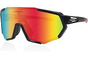 Queshark Occhiali Veloci, Occhiali Ciclismo Uomo e Donna, Leggero & Antiscivolo & TR90 Telaio & Protezione UV400, Occhiali Sportivi Uomo per Ciclismo Corsa Pesca Golf Baseball Pallavolo