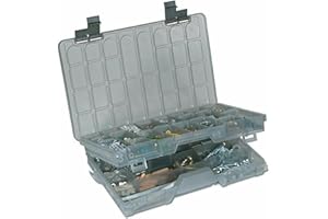 PLANO Guide Series Two-Tiered Stowaway 3700, Double Sided Tackle Box, Pudełko do Przechowywania Sprzętu Wędkarskiego, Kompaktowe Pudełko na Sprzęt, Saszetka, do Przechowywania Przynęt