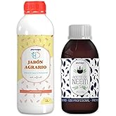 Plantawa Potassium Soap 1L + Neem Oil 250 ml | Multi-Purpose Solution | Practical Format | Compatible and Versatile | Easy Ap