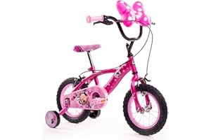 Huffy Disney Myszka Minnie Rower dziecięcy 30 cm różowy dla dzieci w wieku 3-5 lat ze stabilizatorami