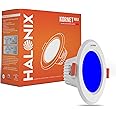 Halonix 5.5W Blue Kornet Junction box led downlighter | Cut out- 3 inch, Dia- 4.13, Height- 1.96 inch | | Downlighter for Home, Shop and Office |Pack of 1, Blue.