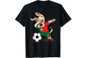 Dabbing Dog Portugal Maillot de football portugais T-Shirt