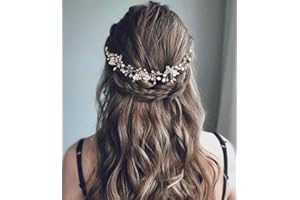 Unicra mariage peigne à cheveux accessoires de cheveux de cristal de fleur de mariée pour les femmes et les filles (or)