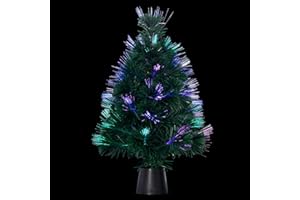 FEERIC CHRISTMAS - Zielona sztuczna choinka z włókna optycznego H 45 cm