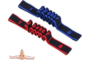 THESTRIVEN 2 Stück Yoga Stretching Band Gymnastikband mit 8 Schleifen Yoga Stretch Gurt Resistance Bands Fitnessbander Yogagurt Stretchband Hochelastischer Widerstandsbänder für Asanas Dehnen Stretchen