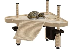 ATB-GIFT Plataforma Tortugas, Plataforma Flotante de Reptiles, Tortuga Flotante Basking Plataforma para Tortuga acuática de Rana Reptil pequeña(Size:M)