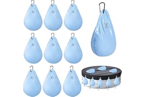 QUSLLIS 10 Stück Hängetaschen für die Winter-Poolabdeckung, Poolabdeckung Gewichte Wassersack mit Haken, Dicke PVC-Poolabdeckung, Hängetasche für Oberirdische Schwimmbäder