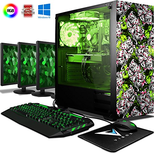 VIBOX Pyro GMR7TX-406 Gaming PC Ordenador de sobremesa con Cup n de Juego Win 10 3X Triple 22 HD Monitor 4 3GHz Ryzen 8-Core GeForce GTX 1080 Ti 8GB DDR4 RAM 240GB SSD 2TB HDD VIBOX Pyro GMR7TX-406 Gaming PC Ordenador de sobremesa con Cup n de Juego Win 10 3X Triple 22 HD Monitor 4 3GHz Ryzen 8-Core GeForce GTX 1080 Ti 8GB DDR4 RAM 240GB SSD 2TB HDD