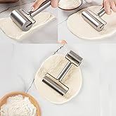 Porsima 226 Stainless Steel Practical Roll Smooth Rolling Pin Pizza Dumpling Opening Apparatus Cylinder Roller Duplex