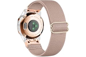 TUCOMO Elastyczny nylonowy pasek kompatybilny z Garmin Fenix 7S / Fenix 6S / Fenix 5S / Descent Mk2S, Quick Fit 20 mm Loop rozciągliwy pasek zamienny do Garmin epix Pro 42 mm, dla mężczyzn i kobiet