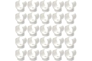 HDGSAFD 25 abrazaderas para tubos de agua, abrazaderas de plástico, abrazaderas de fijación de tubos, abrazaderas en forma de U, soportes para mangueras, accesorios para tuberías, abrazaderas de soporte para