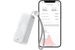 SwitchBot IP65 termometr z higrometrem do użytku wewnątrz i na zewnątrz, zasięg Bluetooth 120 m, punkt rosy / VPD/czujnik wilgotności, bezpłatne przechowywanie danych, 2 lata żywotności baterii
