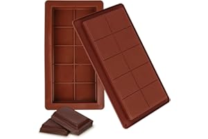BigKego 2 Pezzi Stampo Cioccolato Dubai Stampo Tavoletta Cioccolato Silicone Stampo Barretta Cioccolato Profonda per Fatti in Casa Praline Caramelle Cioccolato Torta