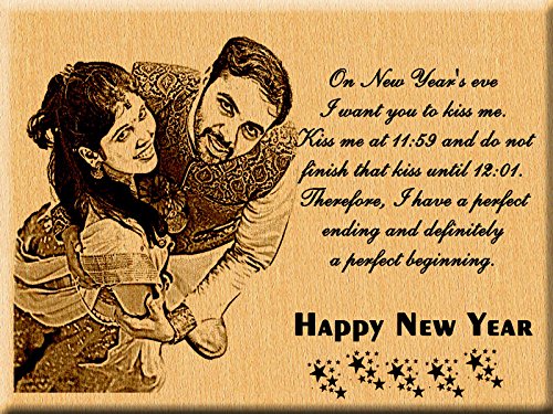 Incredible Gifts India Engraved Wooden Personalised Photo Plaque (7 x 5-inches, Wooden)