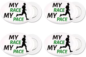 Tinoaly 4 Pairs Magnetic Race Bib Clips, Oval Shaped Magnetic Bib Holder for Runners with Card Reusable Running Number Bib Magnets Pin-Free Marathon Race Bib Clips for Runners Field Triathlon Cycling