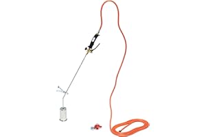 ROTHENBERGER Industrial Anwärmbrenner | Gasbrenner | Abflammgerät | Unkraut Vernichter | Bitumenbahnen schweißen | Folien Verschweißen RoMaxi Eco inkl. 5m Propan Gas Schlauch | 4bar regler 1500000930