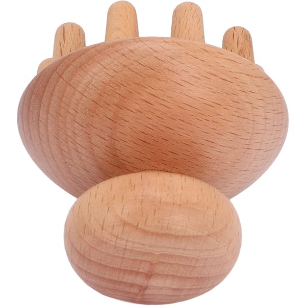 Healeved Gua-Sha Holzkamm Für Kopfhautmassage - Anti-statisch, Hautfreundlich, Ca. 10x5,5 Cm