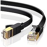 UGREEN Ethernet Cable, Cat 7 Gigabit Lan Network RJ45 High-Speed Patch Cord Flat 10Gbps 600Mhz/s FTP POE Compatible with Rasp