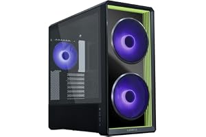 Lian Li LANCOOL 217 INF PC-hölje svart | Midi-Tower för E-ATX & SSI-EEB moderkort, glasfront med oändlighetsspegel, inkl. 3 ×