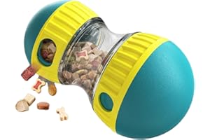 Amexo Juguete Interactivo Perro Dispensador Comida Perros Juguete Perro Indestructible Juguetes para Perros Grandes Pequeños (Verde)