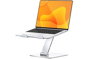 CIRYCASE Supporto PC Portatile, Regolabile Laptop Stand Scrivania Ergonomico, Pieghevole Rialzo PC Porta Ventilato Raffreddamento Rapido Alluminio Supporti per Presentazioni Tablet dvd 10-16" Notebook