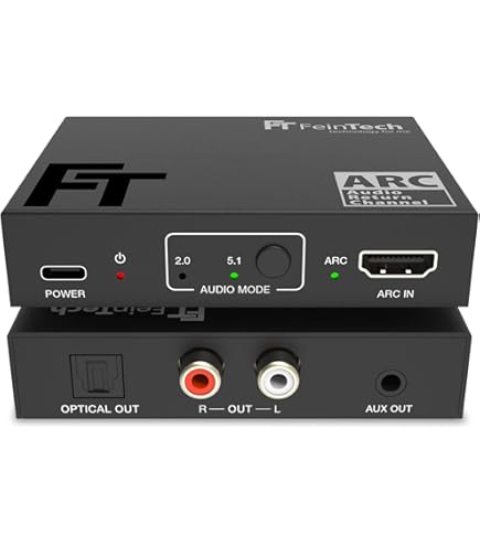 FeinTech VMA00201 HDMI ARC Audio TV-Adapter für Kopfhörer und Soundbar
