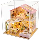 Minyat&uuml;r Ev Yapma Seti &ndash; LED Işıklı Ahşap DIY Maket &ndash; Kendin Yap Balkonlu Ev Modeli &ndash; Yetişkinler İ&ccedil;in Dekoratif Hediye Seti
