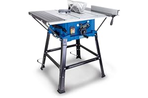 Scheppach Sega circolare da tavolo HS110 | 2000 W | Lama Ø254 mm | Altezza di taglio fino a 87 mm | Allargamenti da tavolo | Viene fornito con protezione lama, guida angolare e guida parallela