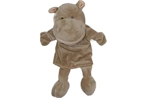 Proumhang Hand Puppets With Full Body for Kids,Animal Hand Puppets Farm Theme Puppets Toys Set,Plush Pretend Toys Zoo Friends Puppet Theatre with Movable Open Mouth,35cm,Hippo