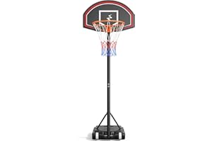 YOLEO Canasta de Baloncesto Exterior Niños 110-210 cm Ajustable, Móvil con Ruedas, para Jiadin y Interior
