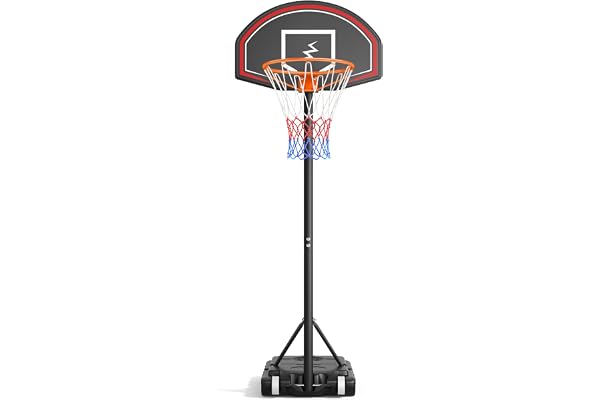 YOLEO Panier de basket-ball extérieur pour enfants, réglable 160-210 cm, panier de basket-ball Net System sur roues