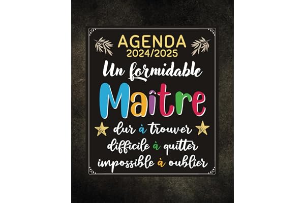 Cadeau Maitre D'école Fin D'année: Agenda Professeur des Ecoles | Original, Pratique, Utile.