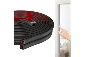 Hzetuu Joint Fenetre Isolation, Joint Porte Isolation Autocollante Caoutchouc Isolation Froid Et Phonique, Fenetre Bois Joint De Porte D'entrée Isolation Phonique Porte (Noir,15m)