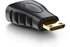 deleyCON Adaptateur HDMI vers Mini HDMI - Femelle HDMI vers Prise Mini HDMI Adaptateur Vidéo 1920x1200 Full HD 1080p - Noir