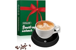 MYMULIKE Chauffe Tasse à Café, électrique Tasse Chauffante avec 3 Réglages de Température, Chauffe Tasse Cafe, Chauffe-Boissons, Arrêt Automatique pour Café Le thé Chocolat au Lait