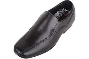 ABSOLUTE FOOTWEAR Childrens Kids Boys Easy Slip On Smooth Leather Smart Formal School Wedding Shoes
