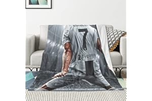 FNGEEN Koc Football Stars Cristiano Ronaldo Koc Miękki i puszysty flanelowy koc 152 x 203 cm