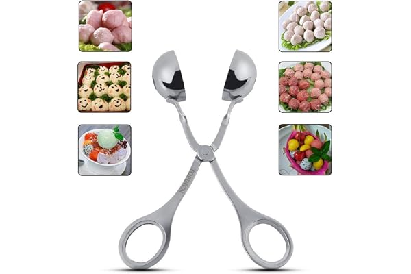 Yosoo Acier Inoxydable Viande Baller Scoop de pâte de Cuisine d'approvisionnement, Acier Inoxydable, Small