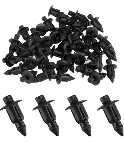 Design61 Spreitklinknagels bevestigingsclip 50 stuks in zwart 6 mm gat Design61 Spreitklinknagels bevestigingsclip 50 stuks in zwart 6 mm gat