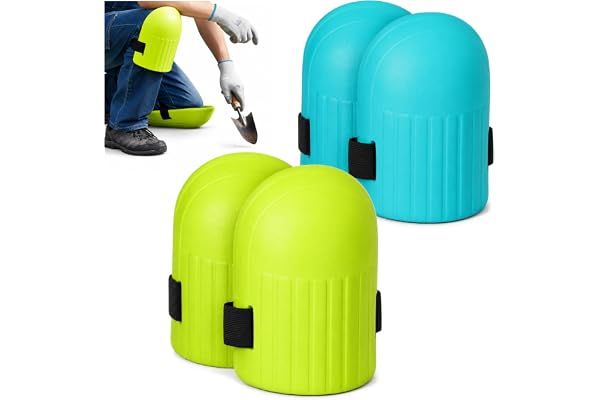 com-four® 2 Par Knäskydd, 4x Skydd för Trädgårdsarbete och Golvläggning