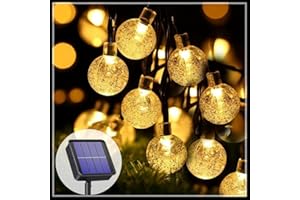cotton yangda Guirlande lumineuse solaire d'extérieur 12M 100LED avec 8 modes IP65 étanche pour jardin, balcon, terrasse, arbres, mariage, fêtes (couleur chaude)