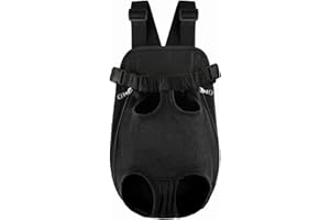 xocome Rucksack für Haustier - Verstellbar Beinen heraus Rucksäcke Haustier Tragbar Reisetasche, Atmungsaktiv und Bequem Speziell für Klein Mittler Hunde Katzen Welpen, Schwarz Mesh (XL)