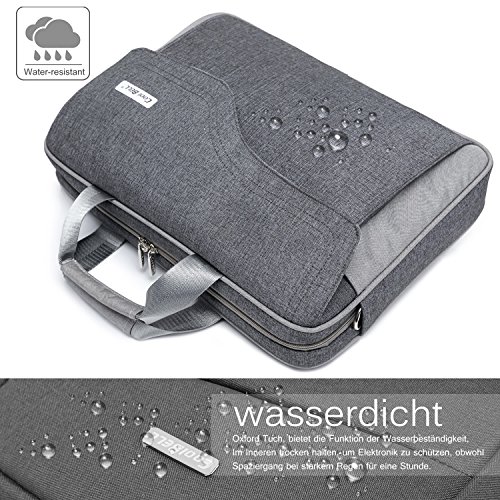 CoolBELL 15 6 Zoll Laptop Tasche Nylon Schultertasche mehrfach Abteil Messenger Bag Handtasche Tablet Aktentasche f  r Laptop   Tablet   Macbook Grau
