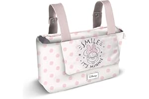 Disney Minnie Mouse Dear-Sac Organisateur de Poussette Bébé Hamper Mommy, Saumon, 39 x 24 cm, Capacité 10 L